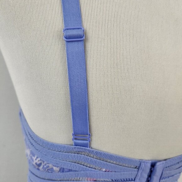 PINK Victoria's Secret Bra 34DD Underwire Lace Adjustable Straps Lavender Purple - Picture 6 of 12